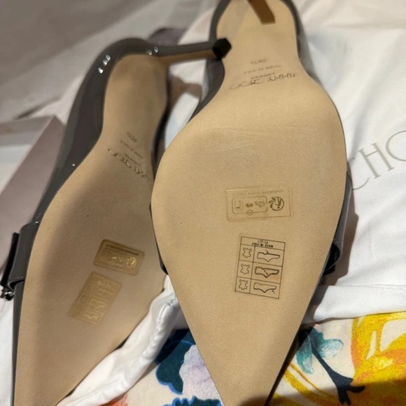 Jimmy Choo Gray Patent Leather Heels - Picture 3 of 4